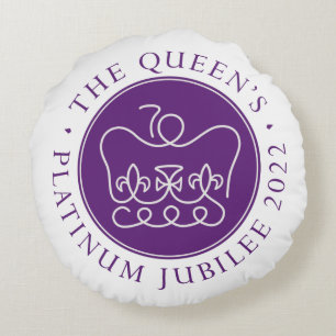 Drottningens Platinum Jubilee Rund Kudde