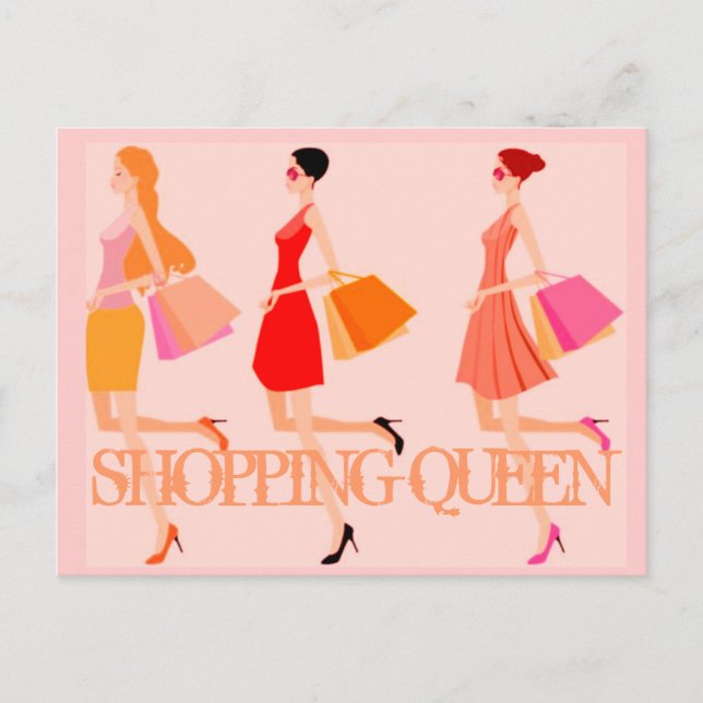 DROTTNINGENS SHOPPINGSAMLING VYKORT (Framsida)