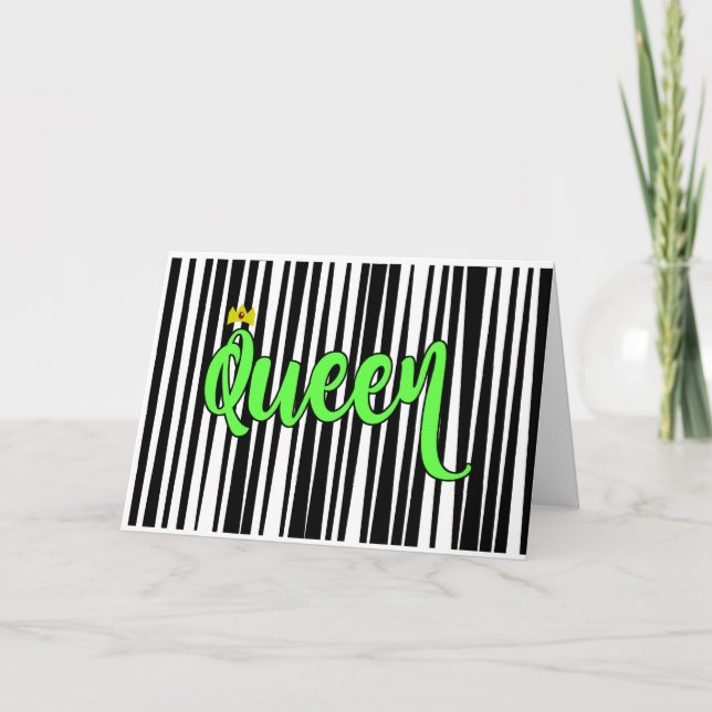 Drottningfödelsedagkort (det standarda formatet) kort (Framsida)