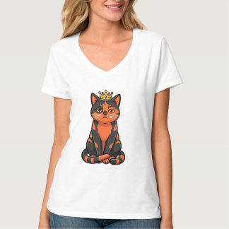 Drottningkatt-tröja - Roligt present till kattmamm T Shirt