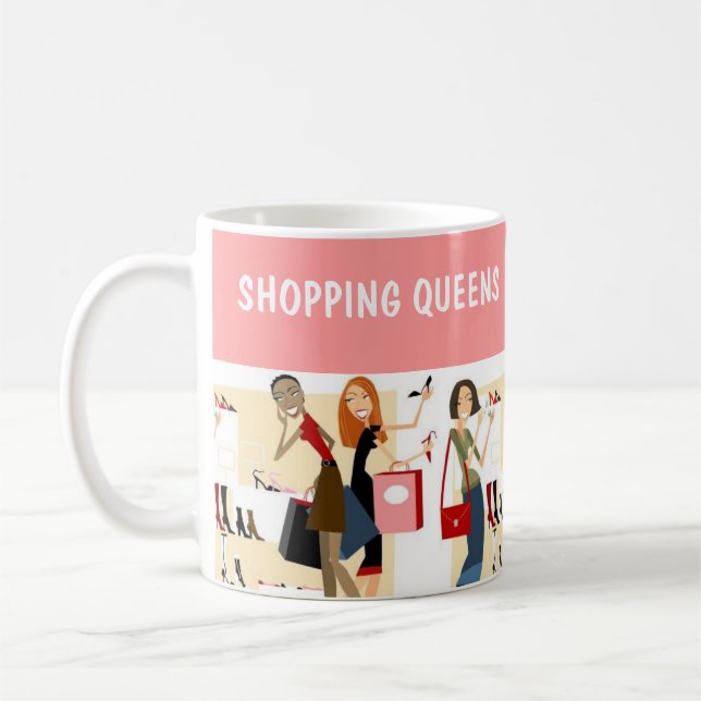 Drottningkollektion För Shopping Kaffemugg (Vänster)