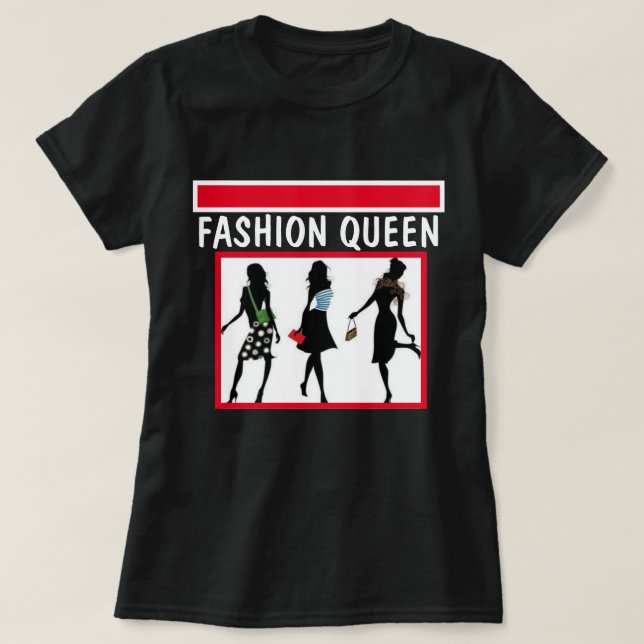 Drottningkollektion För Shopping T Shirt (Design framsida)