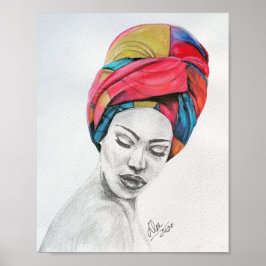 Drottningliknande Premium Canvas Affisch (8x10)