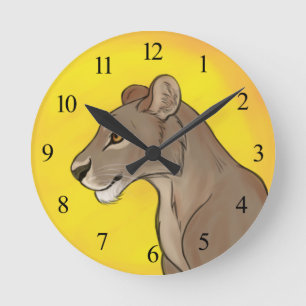 DrottningLioness Rund Klocka