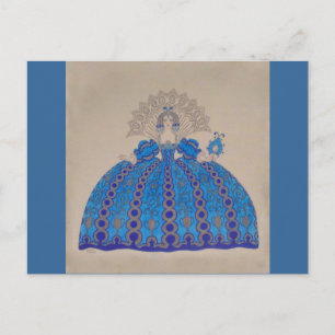 Drottningmodeplatta ~ fransk vintage-postkort vykort
