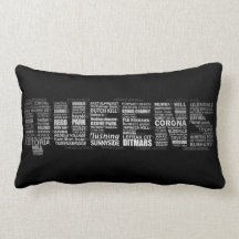 DrottningNew York typografi kudder