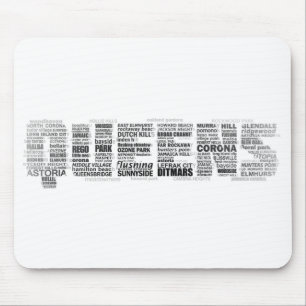 DrottningNew York typografi Mousepad Musmatta