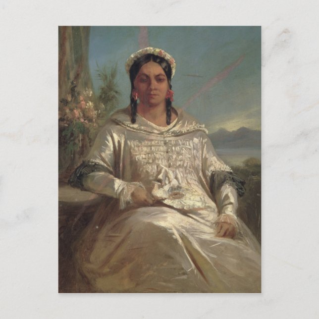 DrottningPomare dropp av Tahiti Vykort (Framsida)