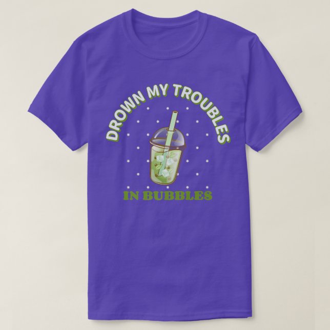Drown My Troubles in Bubbles - Kawaii Cute Milk Bo T Shirt (Design framsida)