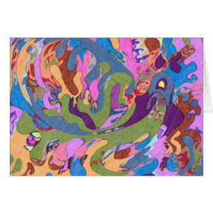"Drowning" Abstrakt Art Hälsningskort