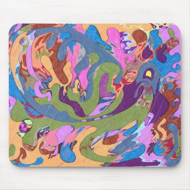"Drowning" Abstrakt Art Musmatta (Framsidan)