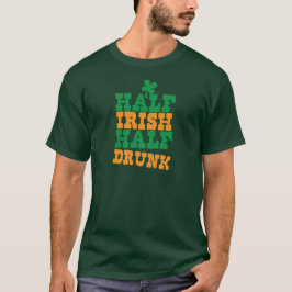 Drucken halv irländsk halva tee shirt