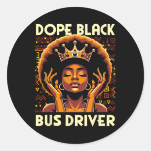 Drug Black Buss Driver African American Afro Melan Runt Klistermärke