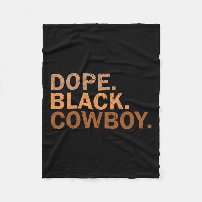Drug Black Cowboy Melanin Black African Rodeo Cowb Fleecefilt (Framsidan)