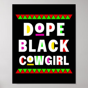 Drug Black Cowgirl Horseback African Blac Poster