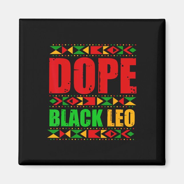 Drug Black Leo History Month Melanin African Magnet (Framsidan)
