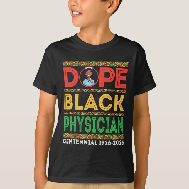 Drug Black Physician Centennial 1926 2026 Black Hi T Shirt (Framsida)
