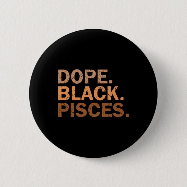 Drug Black Pisces Melanin African Zodiac Pisces  Knapp (Framsida)