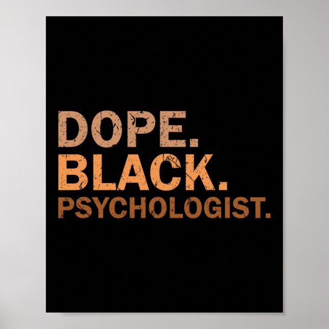 Drug Black Psycholog ist Melanin Black Month Afrik Poster (Framsidan)