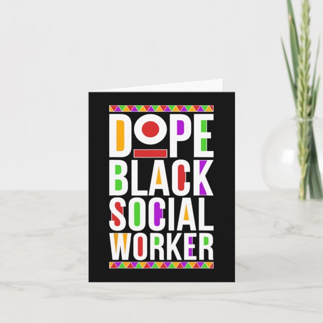 Drug Black Social Worker African American Social W Kort (Framsida)