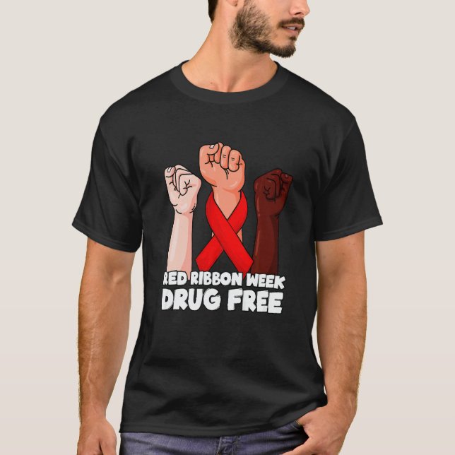 Drug Free October Red Ribbon Week 2022  1 T Shirt (Framsida)