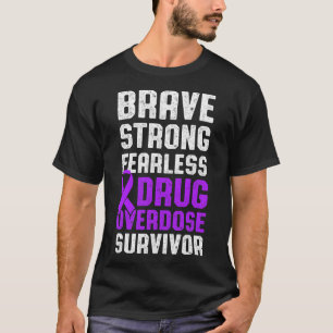 Drug Overdos Medveten Warrior Överlevare 22 T Shirt