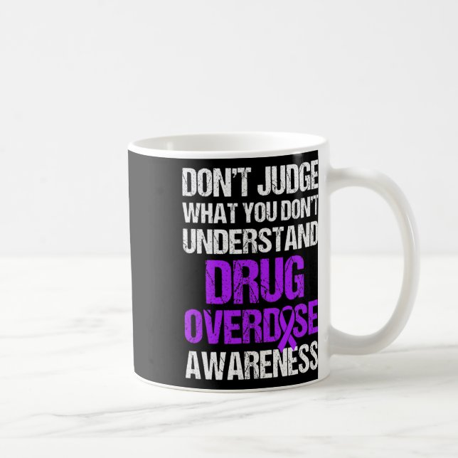 Drug Overdos Medveten Warrior Överlevare 24  Kaffemugg (Höger)