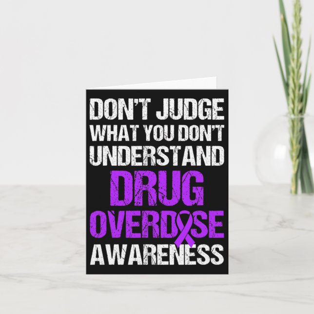 Drug Overdose Awareness Warrior Survivor 4  Kort (Framsida)