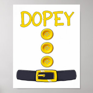Drugy Dwarf Halloween Costume Färg Matching Drugy Poster