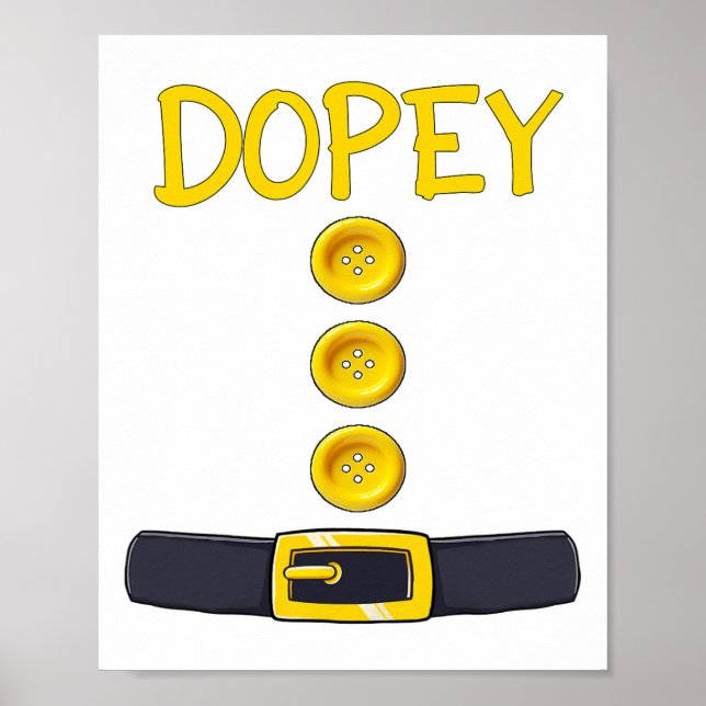 Drugy Dwarf Halloween Costume Färg Matching Drugy Poster (Framsidan)