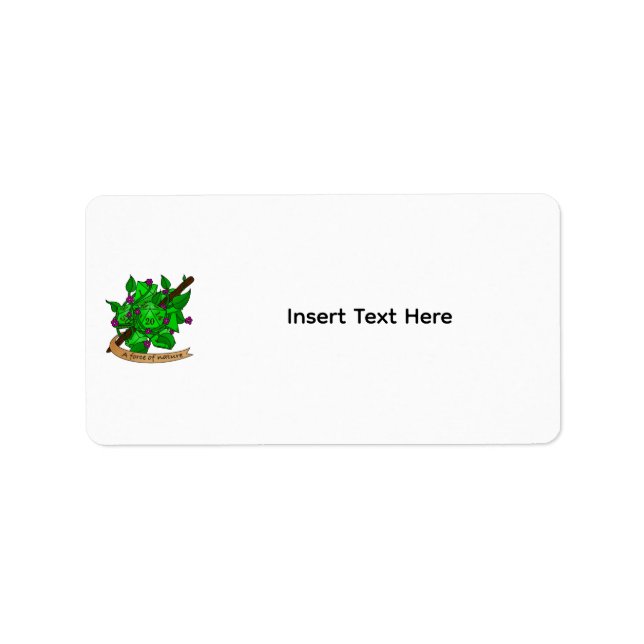 Druid Dice Design Adressetikett (Framsidan)