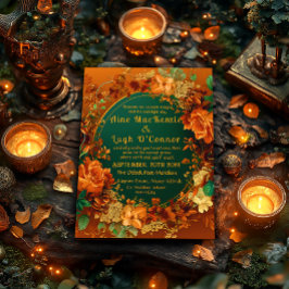 Druid-Inspired Autumn Elegance Celtic Bröllop Inbjudningar
