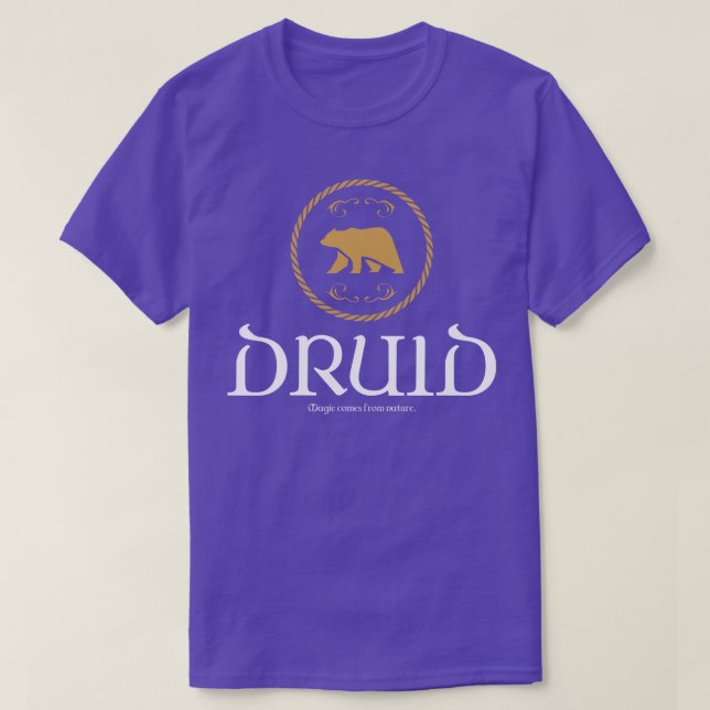 Druid Magic Tabletop RPG Addict T Shirt (Design framsida)