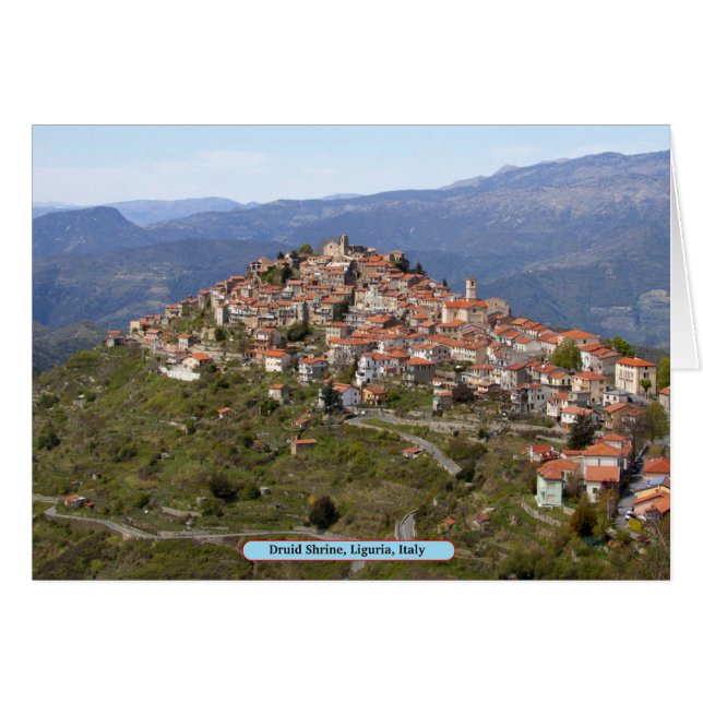 Druid Shrine, Liguria, Italien Hälsningskort (Framsidan Horizontal)