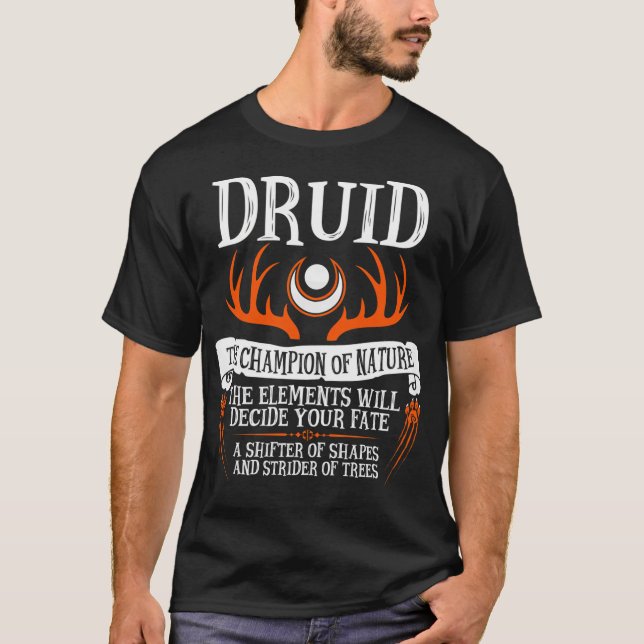 Druid the Champion of ature - Dungeons Dragons ( T Shirt (Framsida)