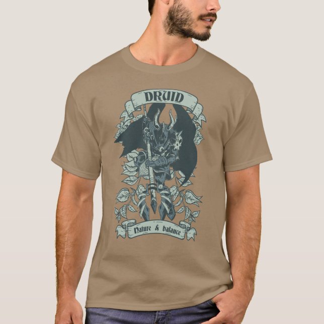 Druid Warrior T Shirt (Framsida)