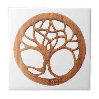 Druidträd med den gömda Celtic pentaclen Kakelplatta