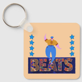 drum beats nyckelring