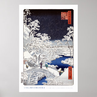 Drum Bridge vid Meguro Poster