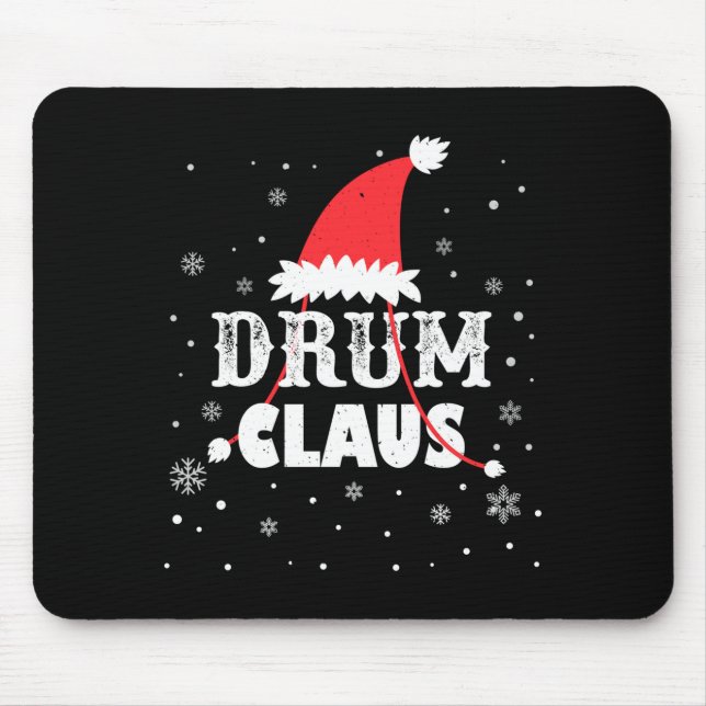 Drum Claus Santa Christmas Drummer Long Sleeve  Musmatta (Framsidan)