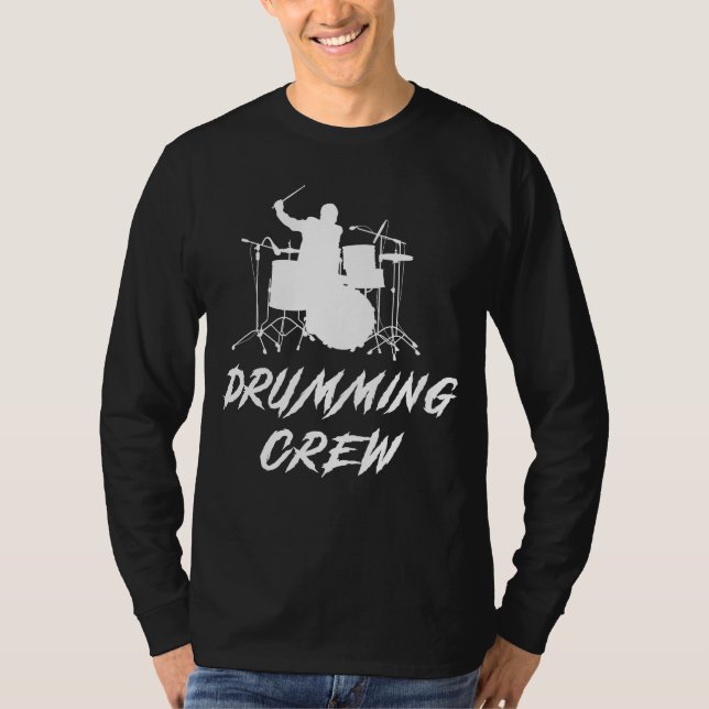 Drum Crew Fantastisk Tee: Beats and Laughter Unite T Shirt (Framsida)