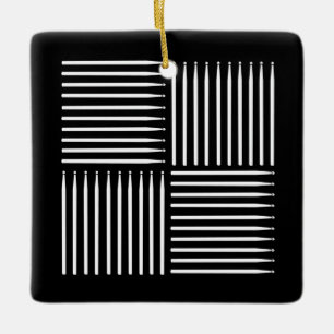 Drum Crosshatch Black Julgransprydnad Keramik