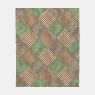 Drum Crosshatch-Multifärgad Fleecefilt