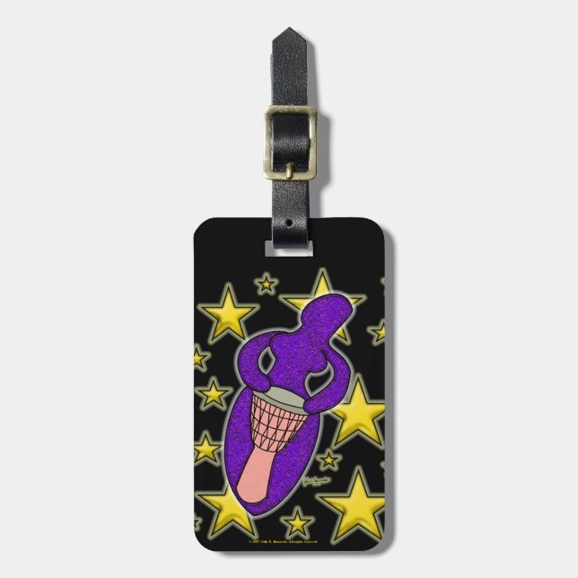 Drum Goddess Luggage Tag Bagagebricka (Vertikal Framsida)