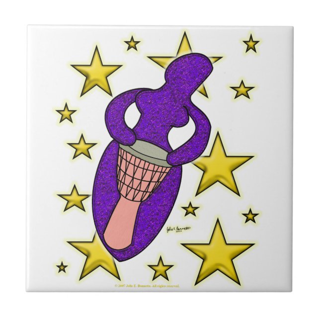 Drum Goddess Tile Kakelplatta (Framsidan)