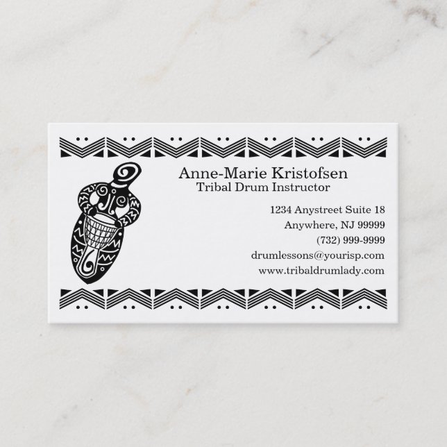 Drum Goddess v.2 Visitkort (Framsida)