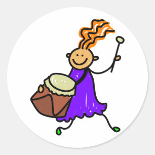 Drum Kid Runt Klistermärke
