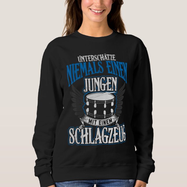 Drum Kit Boy Drummer Drummer T Shirt (Framsida)
