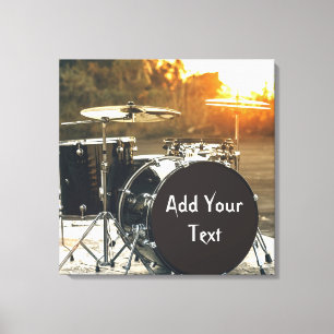 Drum Kit Drummer Sten Anpassa Canvastryck