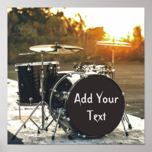 Drum Kit Drummer Sten Anpassa Poster